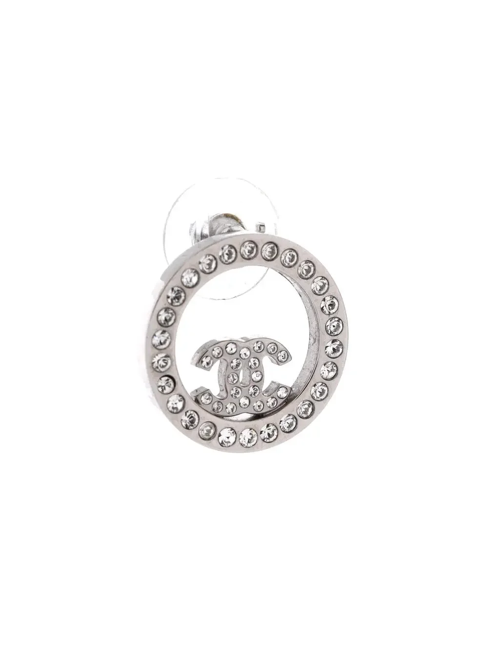 Chanel Round Cc Cut Out Stud Earrings #303975C74B